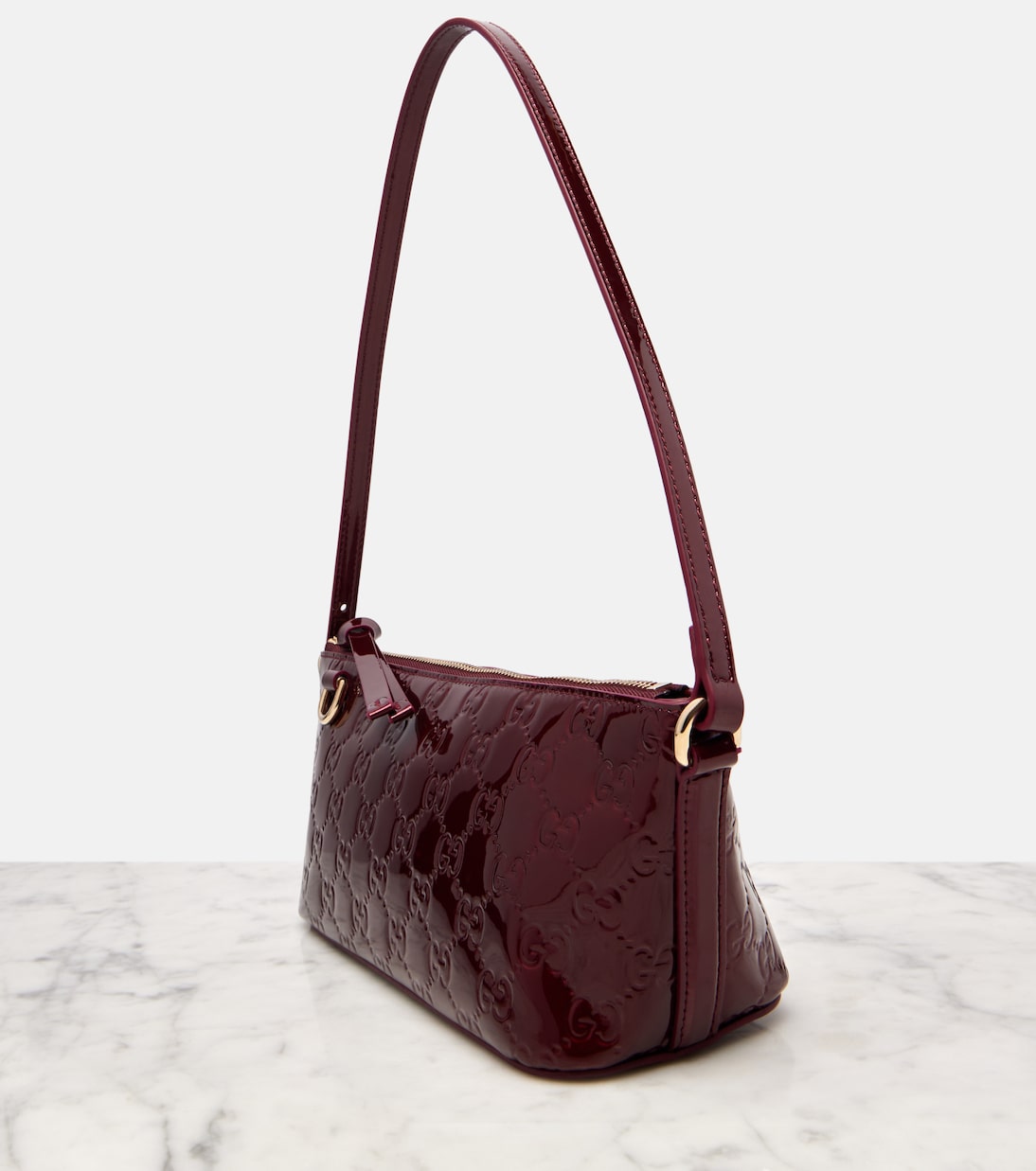 GG Emblem Small leather shoulder bag | Gucci
