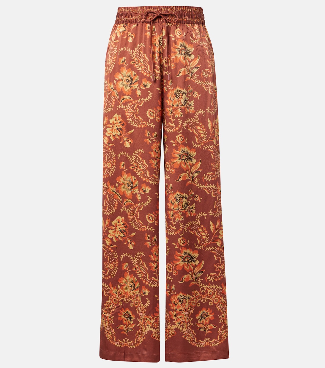 Seraphina printed silk wide-leg pants | Alémais