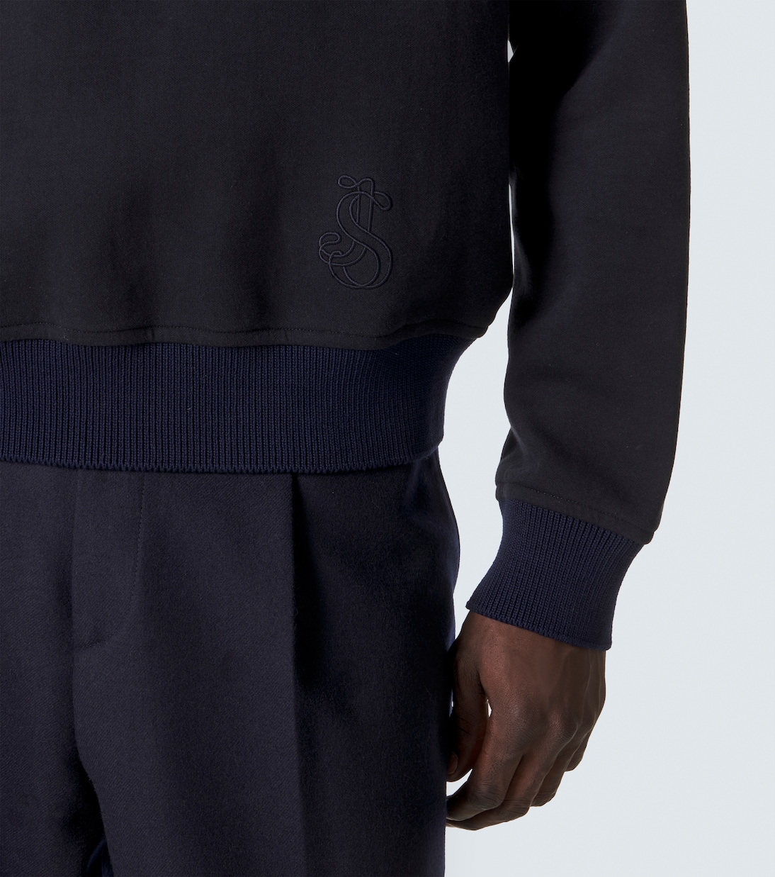 Cotton half-zip sweatshirt | Jil Sander