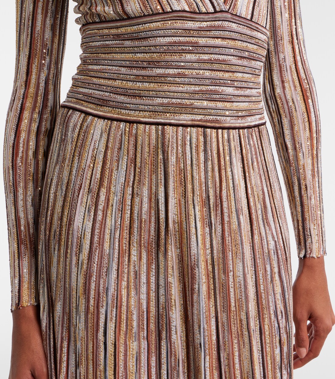 Sequined striped midi dress | Missoni