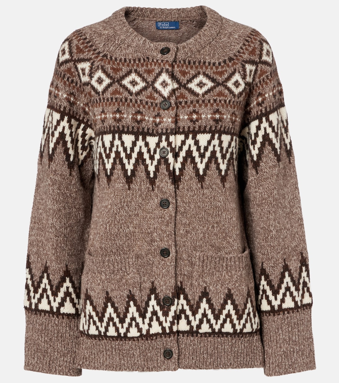 Cardigan en jacquard de laine mélangée | Polo Ralph Lauren