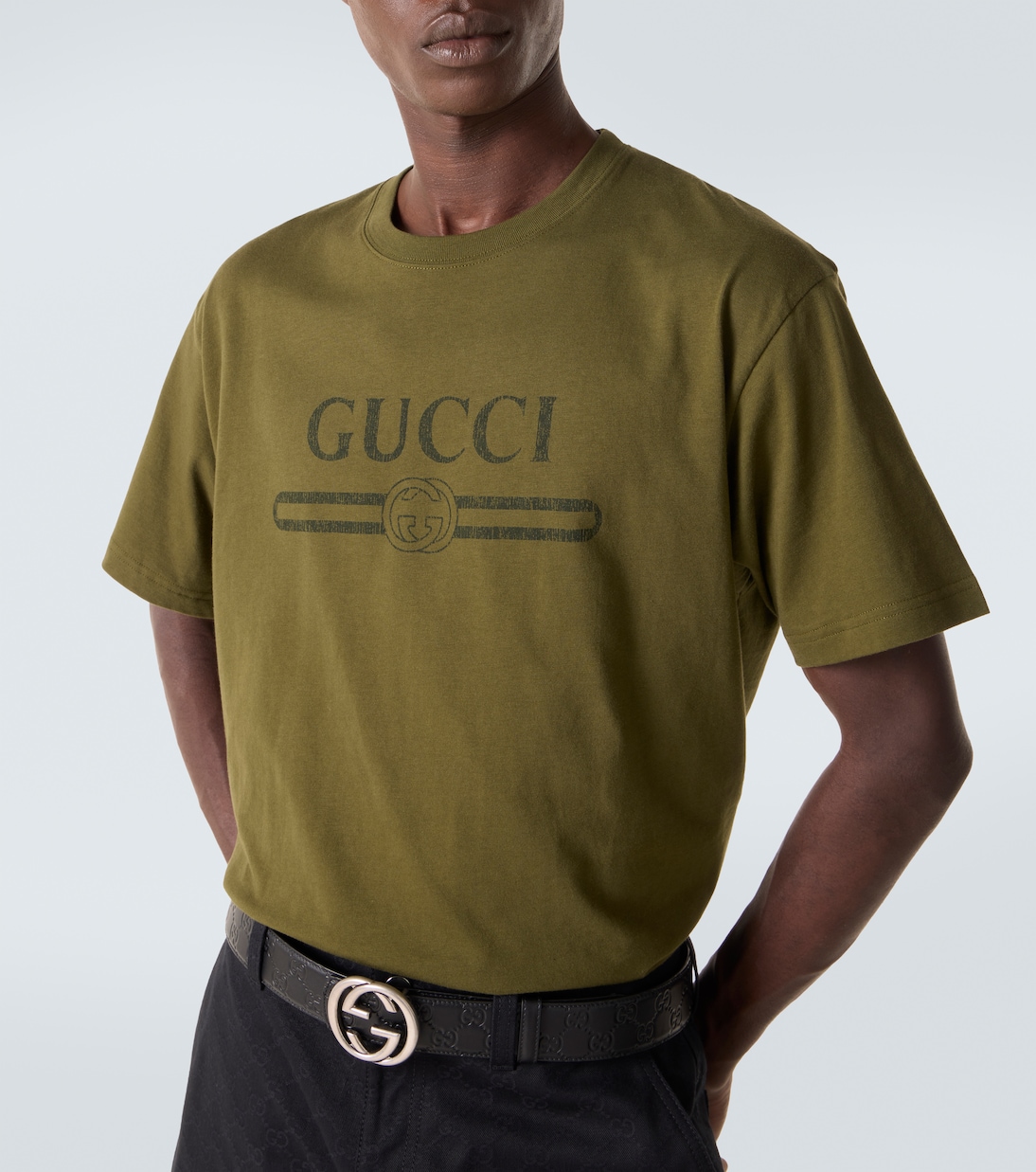 Camiseta de jersey de algodón con logo | Gucci