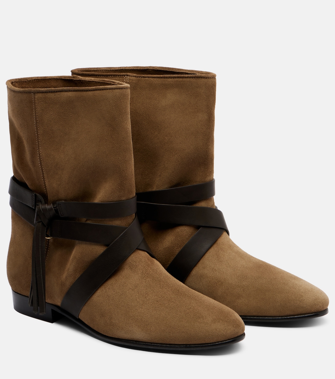 Rejen leather-trimmed suede ankle boots | Isabel Marant