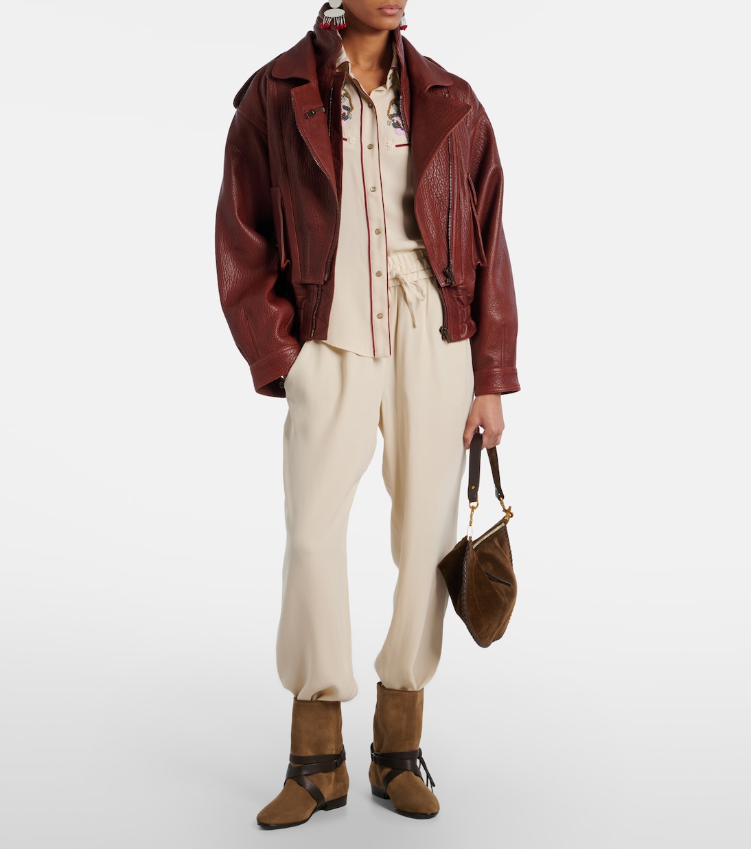 Rejen leather-trimmed suede ankle boots | Isabel Marant