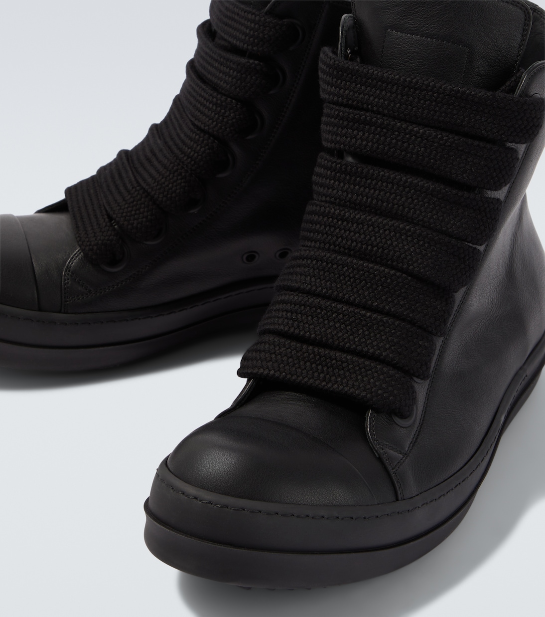 Jumbolace leather high-top sneakers | Rick Owens