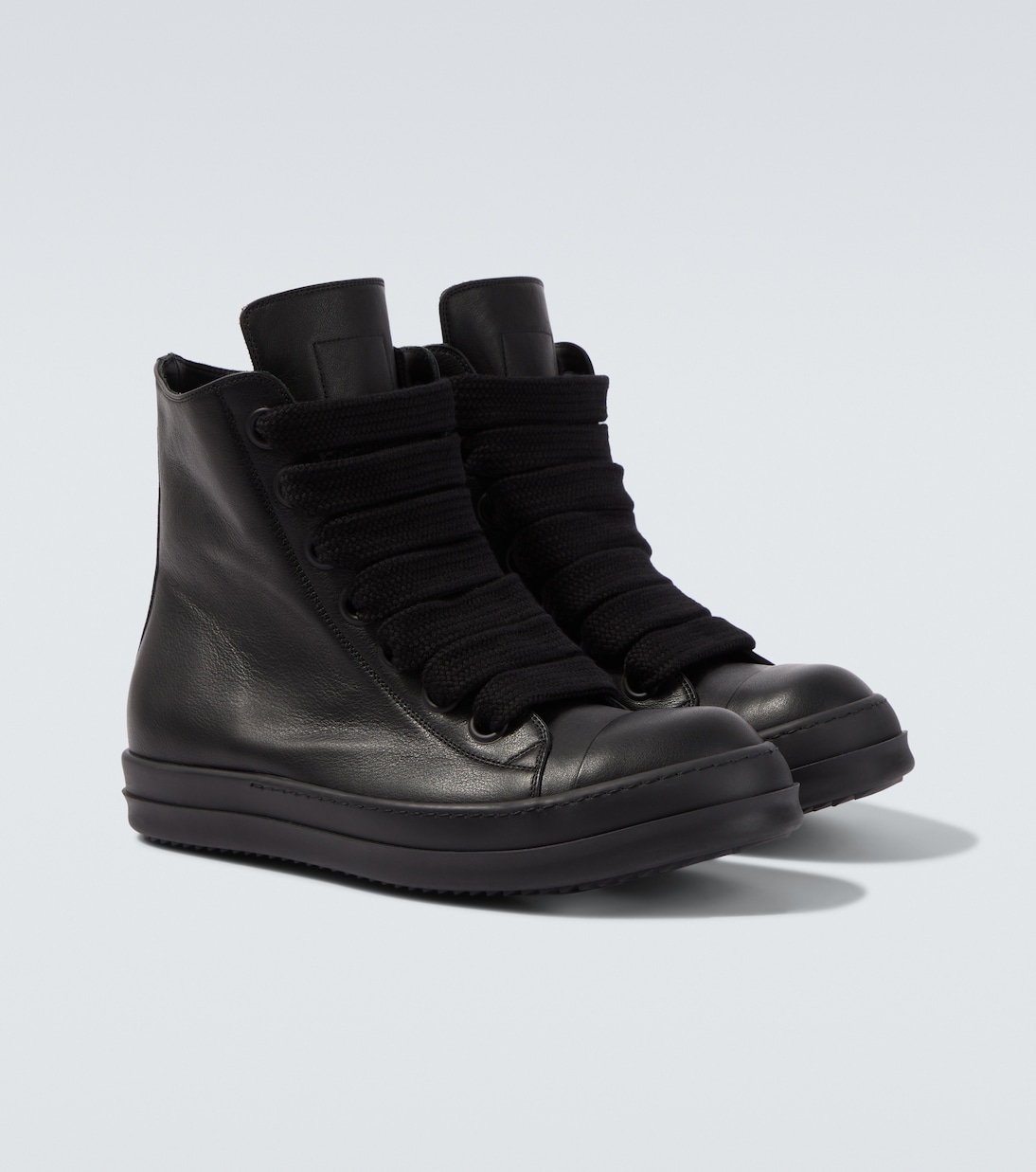 Jumbolace leather high-top sneakers | Rick Owens