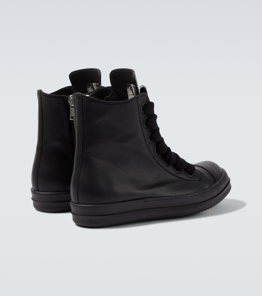 Jumbolace leather high-top sneakers | Rick Owens