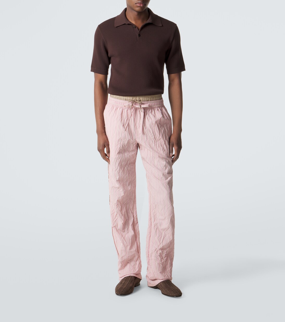 Ribbed-knit cotton polo sweater | Dolce&Gabbana