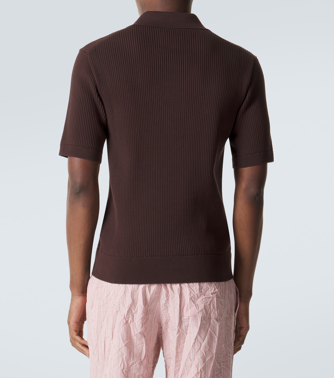 Ribbed-knit cotton polo sweater | Dolce&Gabbana