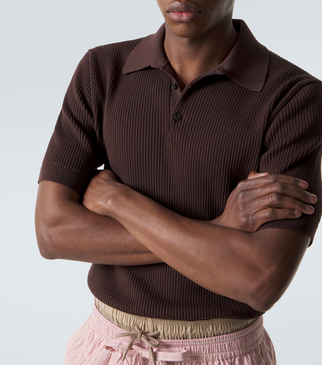 Ribbed-knit cotton polo sweater | Dolce&Gabbana