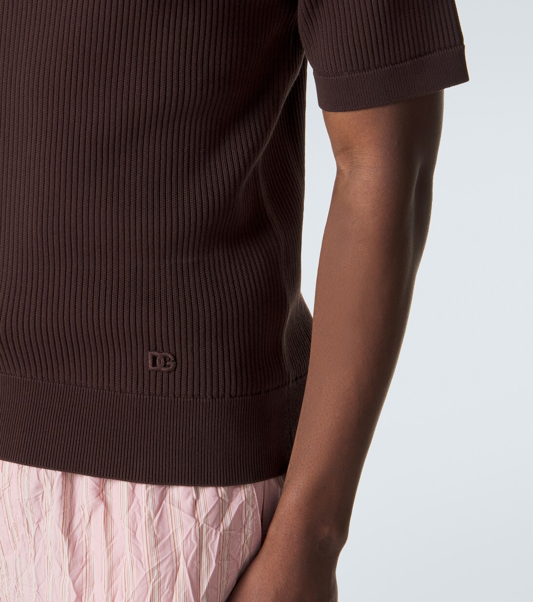 Ribbed-knit cotton polo sweater | Dolce&Gabbana