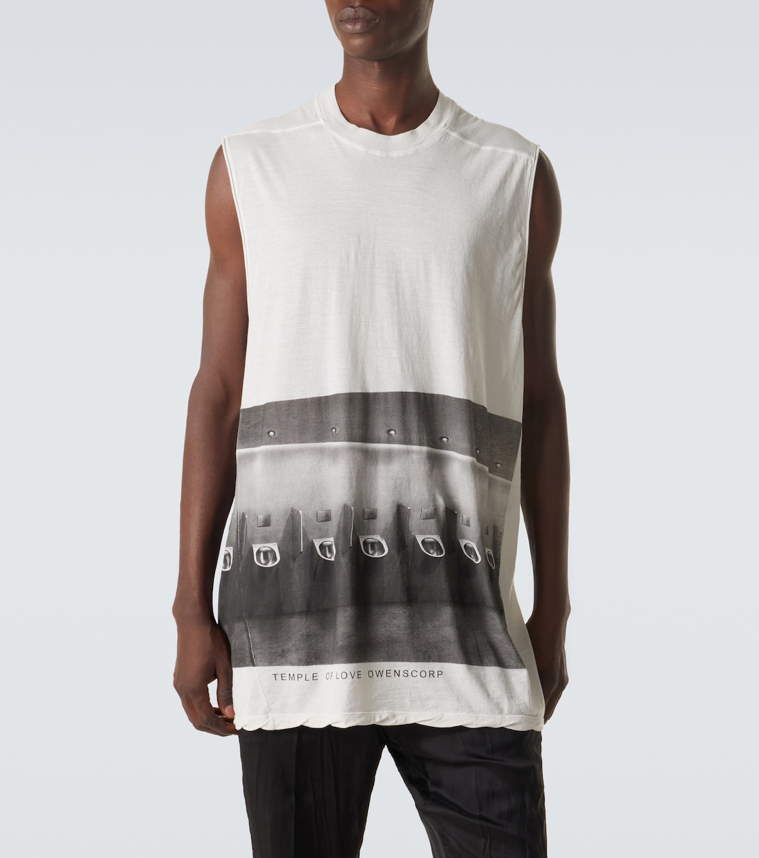 Jumbo printed cotton jersey tank top | Rick Owens