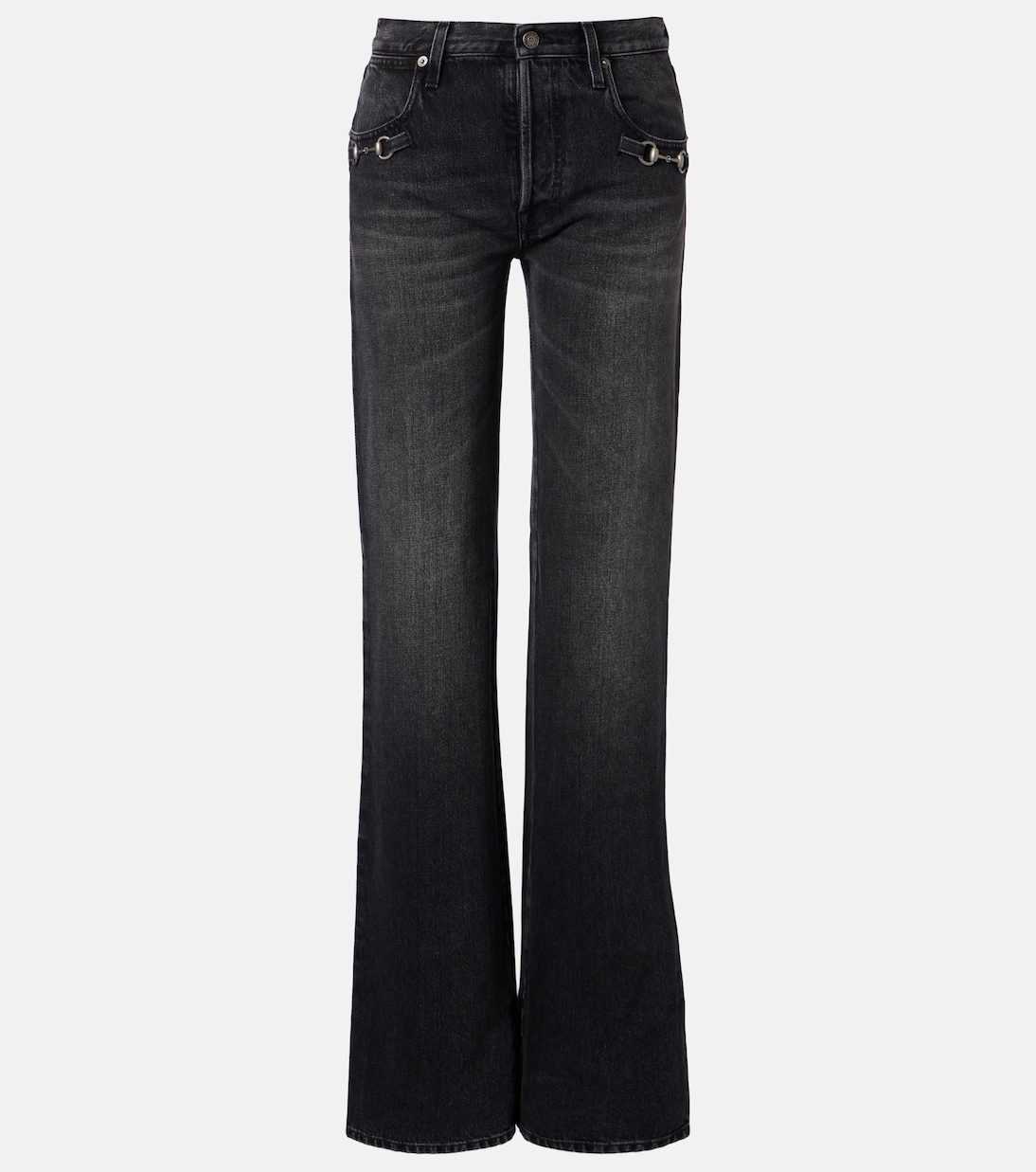 Horsebit wide-leg jeans | Gucci