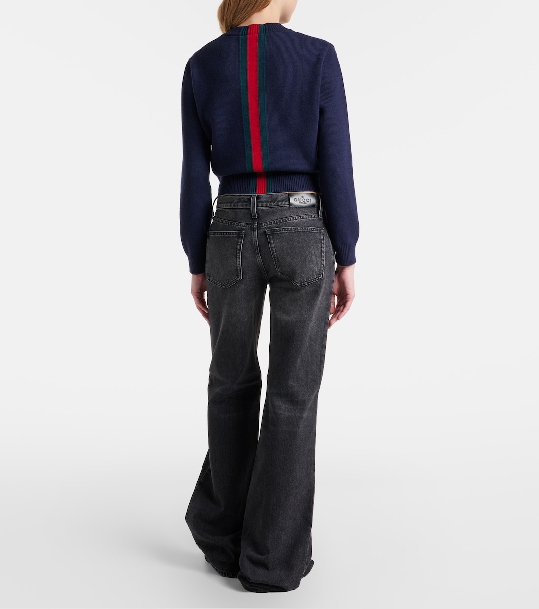 Horsebit wide-leg jeans | Gucci