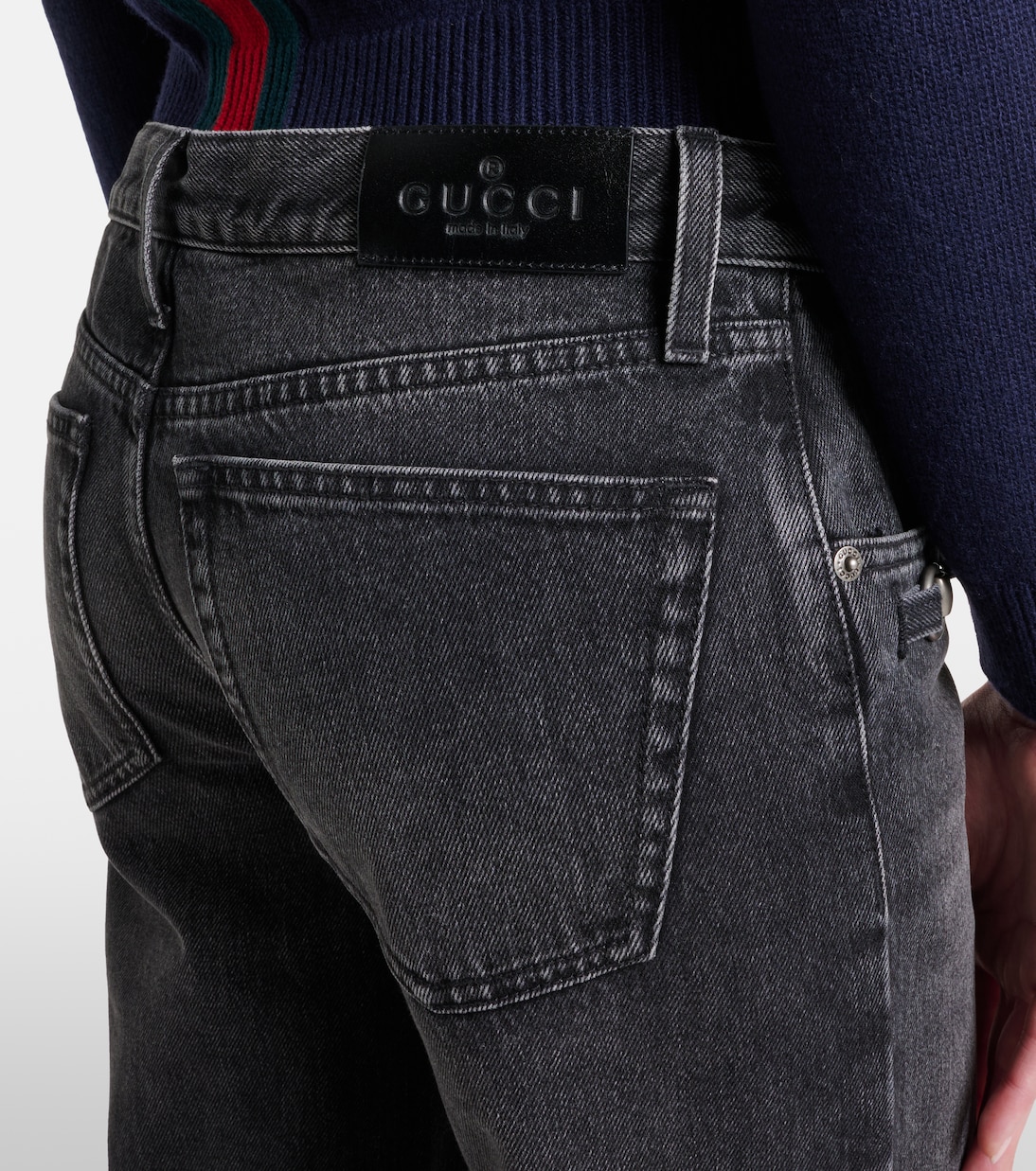 Horsebit wide-leg jeans | Gucci