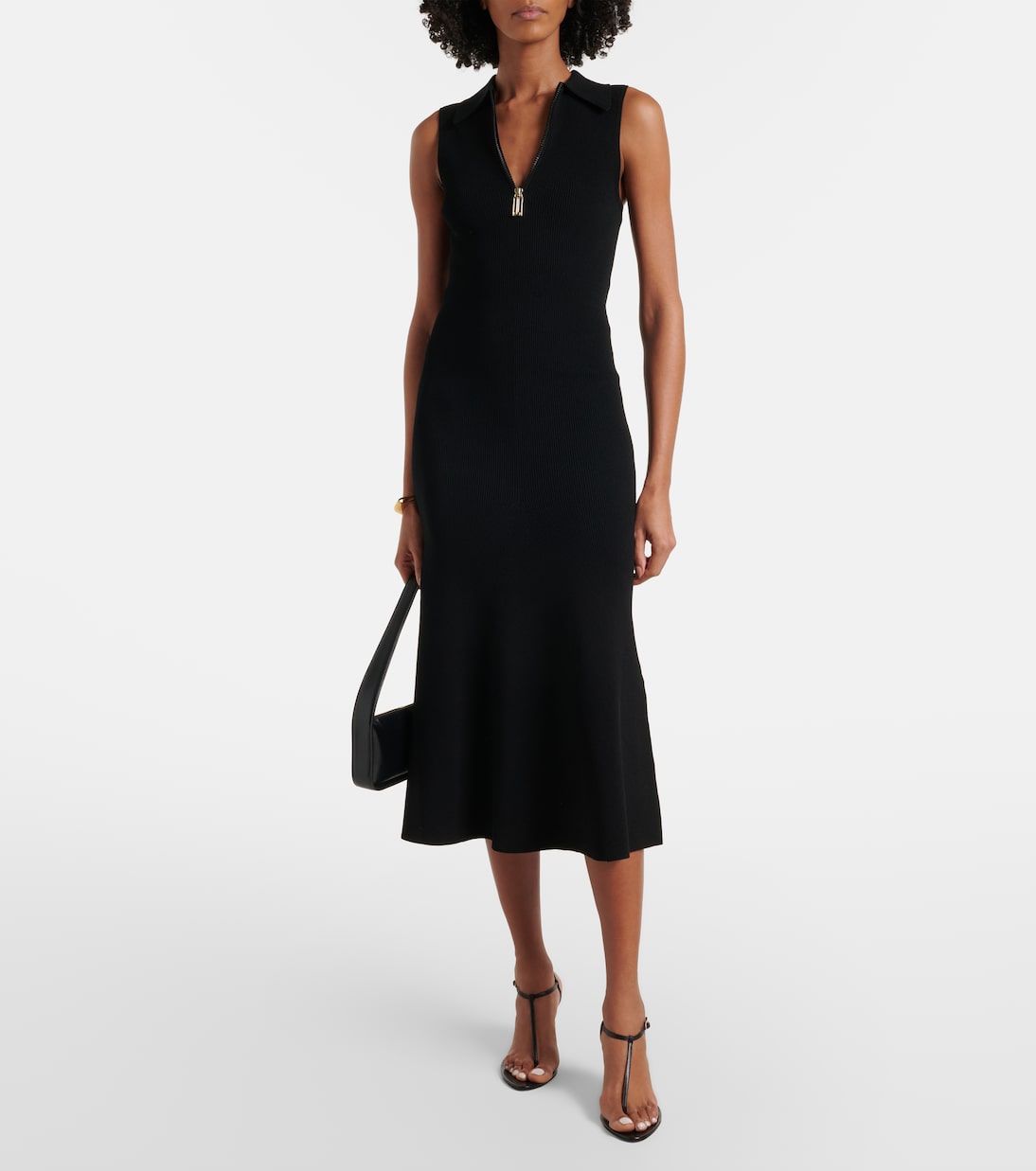 Mira ribbed-knit midi dress | Victoria Beckham