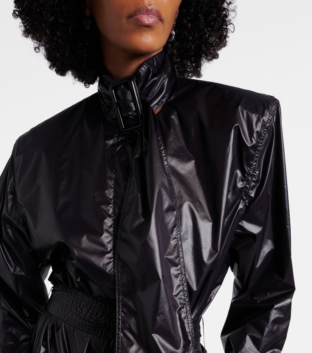 Gabardina con cinturón y lazo | Saint Laurent