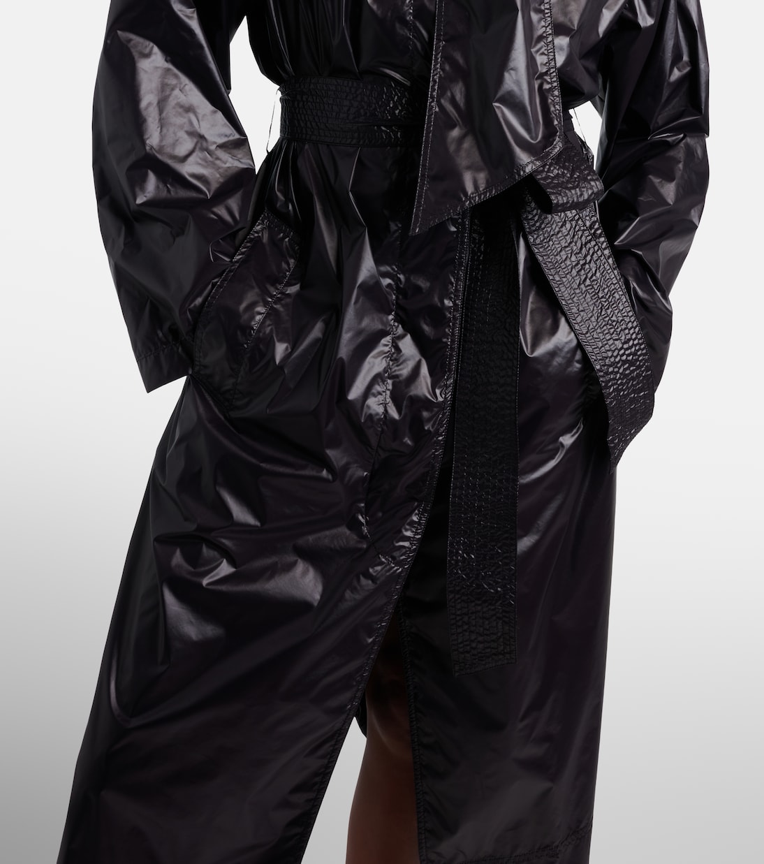 Gabardina con cinturón y lazo | Saint Laurent