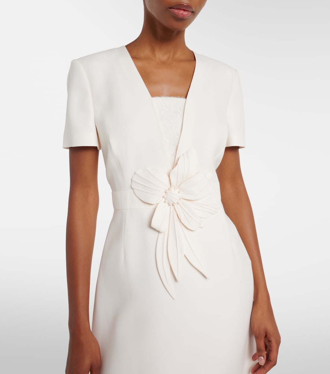 Cady Couture floral-appliqué midi dress | Valentino