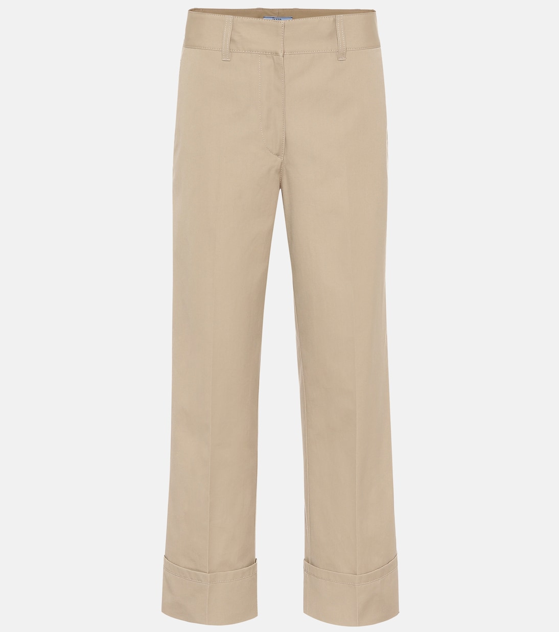 Pantalones rectos de algodón | Prada