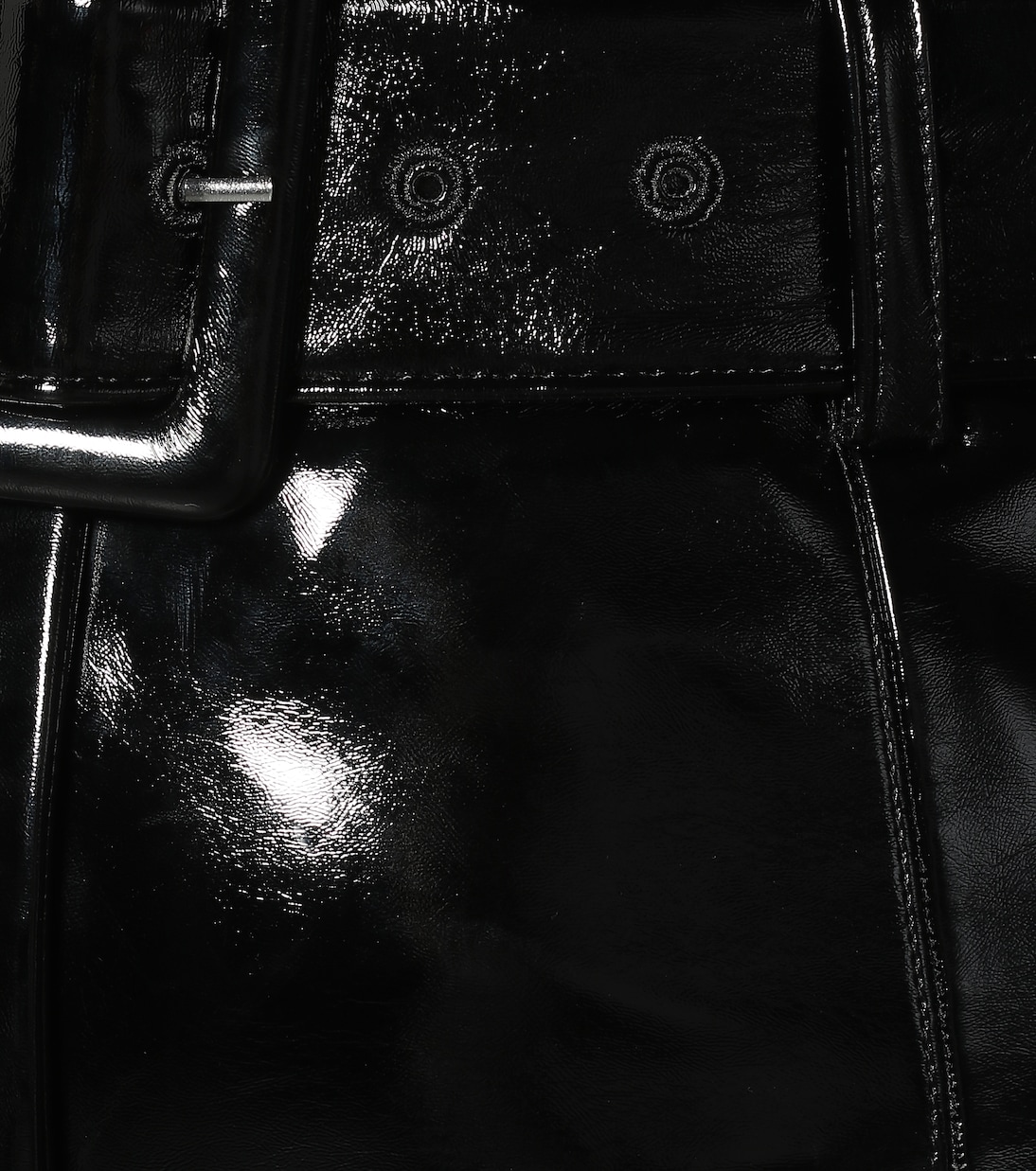 High-rise faux patent-leather pants | Self-Portrait