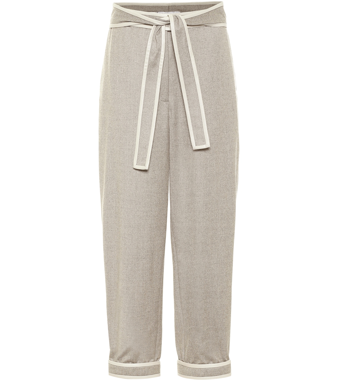 Wool flannel carrot cropped pants | Stella McCartney