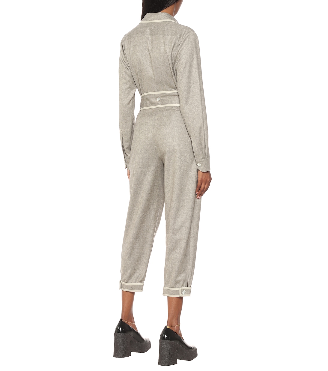 Wool flannel carrot cropped pants | Stella McCartney