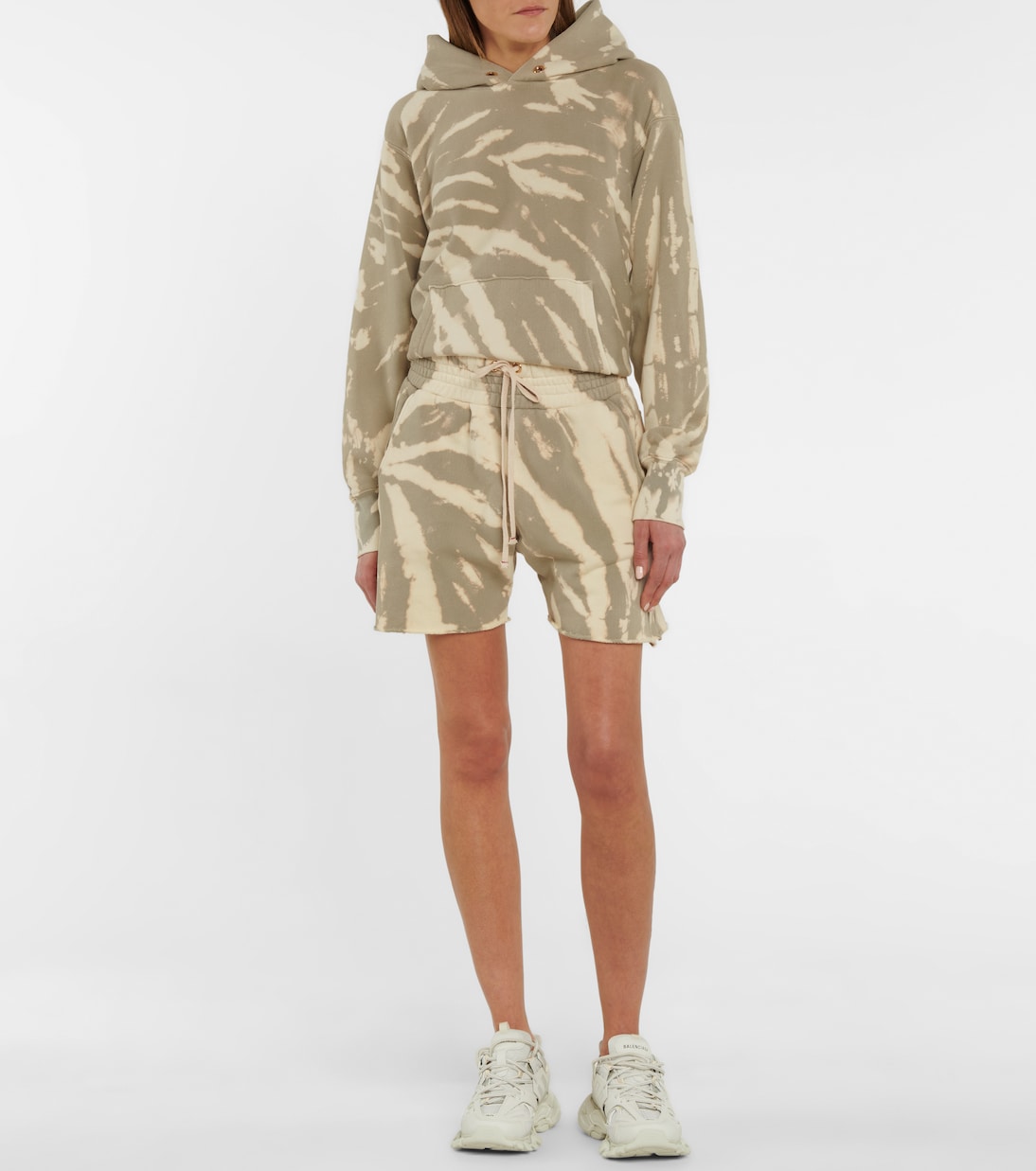 Shorts Yacht a stampa tie-dye in cotone | Les Tien