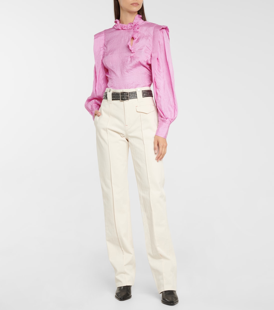 Dilirok high-rise straight cotton pants | Isabel Marant