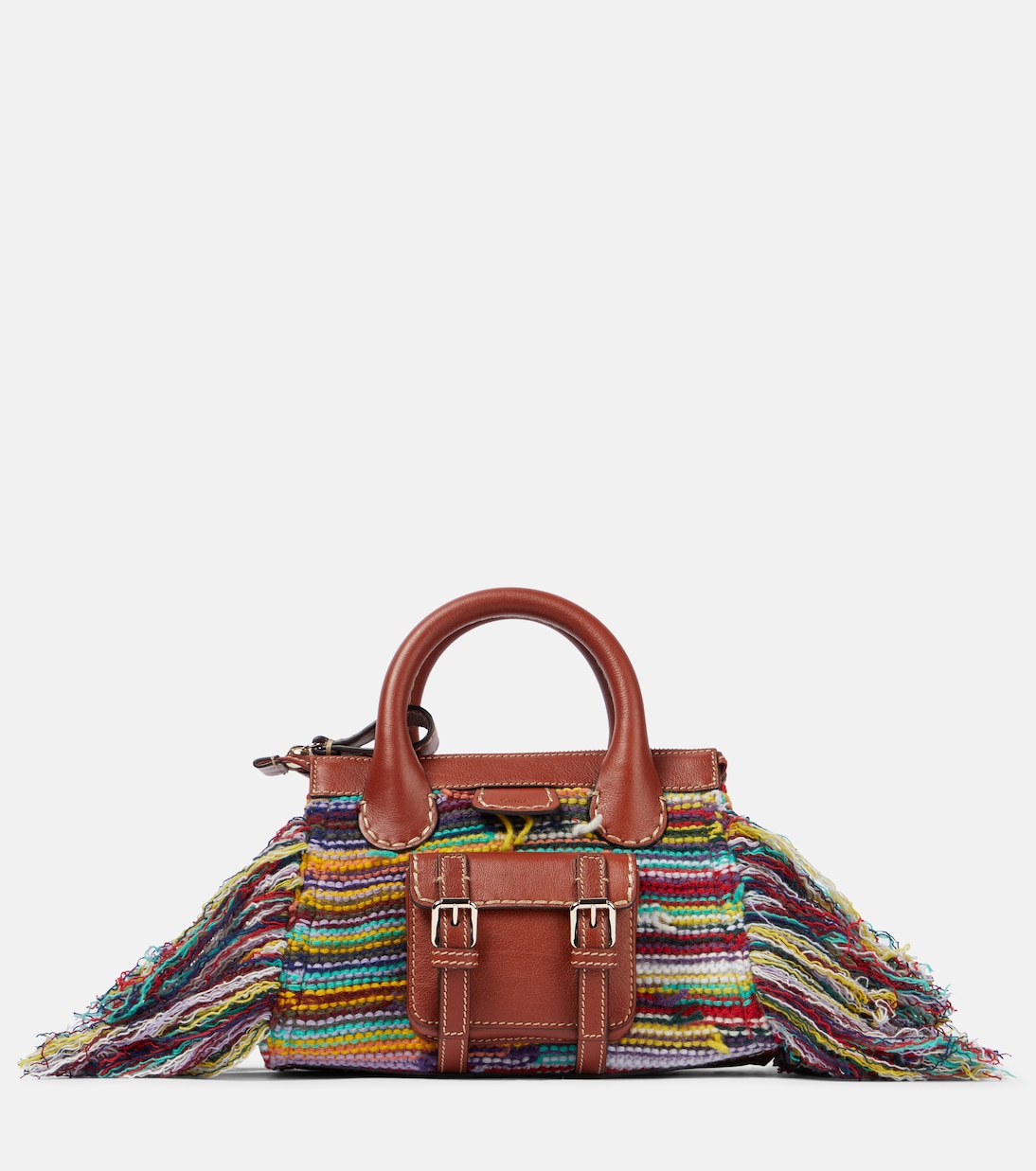Borsa Edith Small in misto cashmere con pelle | Chloé