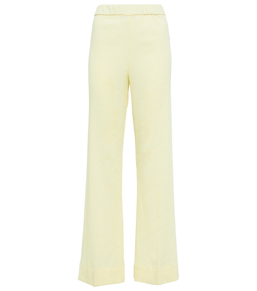 Pantalon ample à taille haute en coton mélangé | Jil Sander