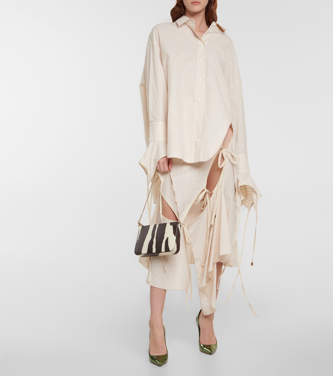 Clutch Loubila in pelle con stampa zebrata | Christian Louboutin