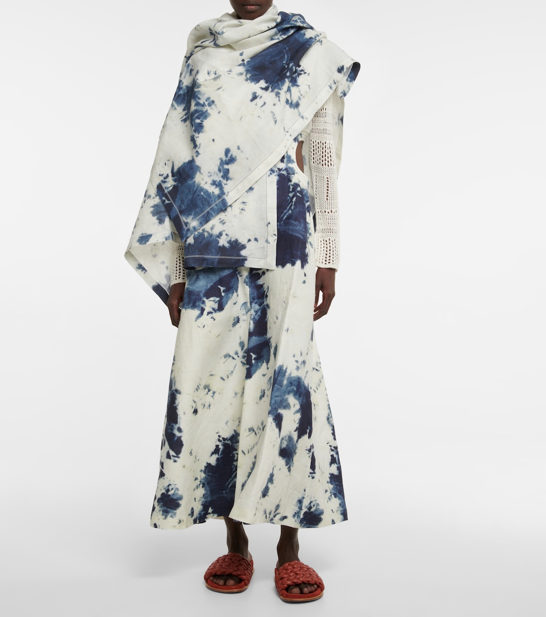 Tie-dye linen scarf | Chloé