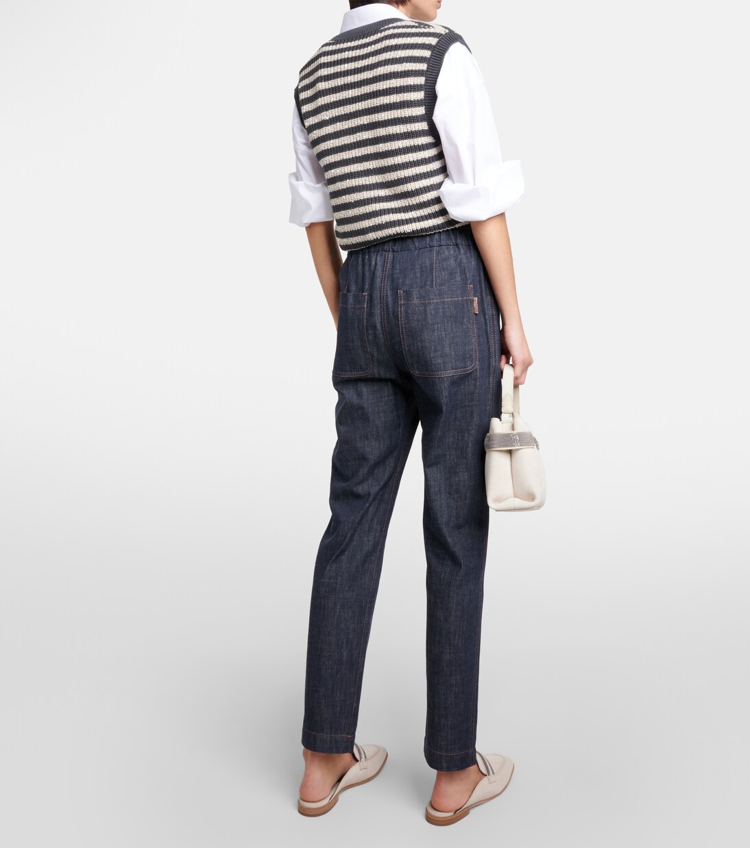 Jean tapered à ornements | Brunello Cucinelli