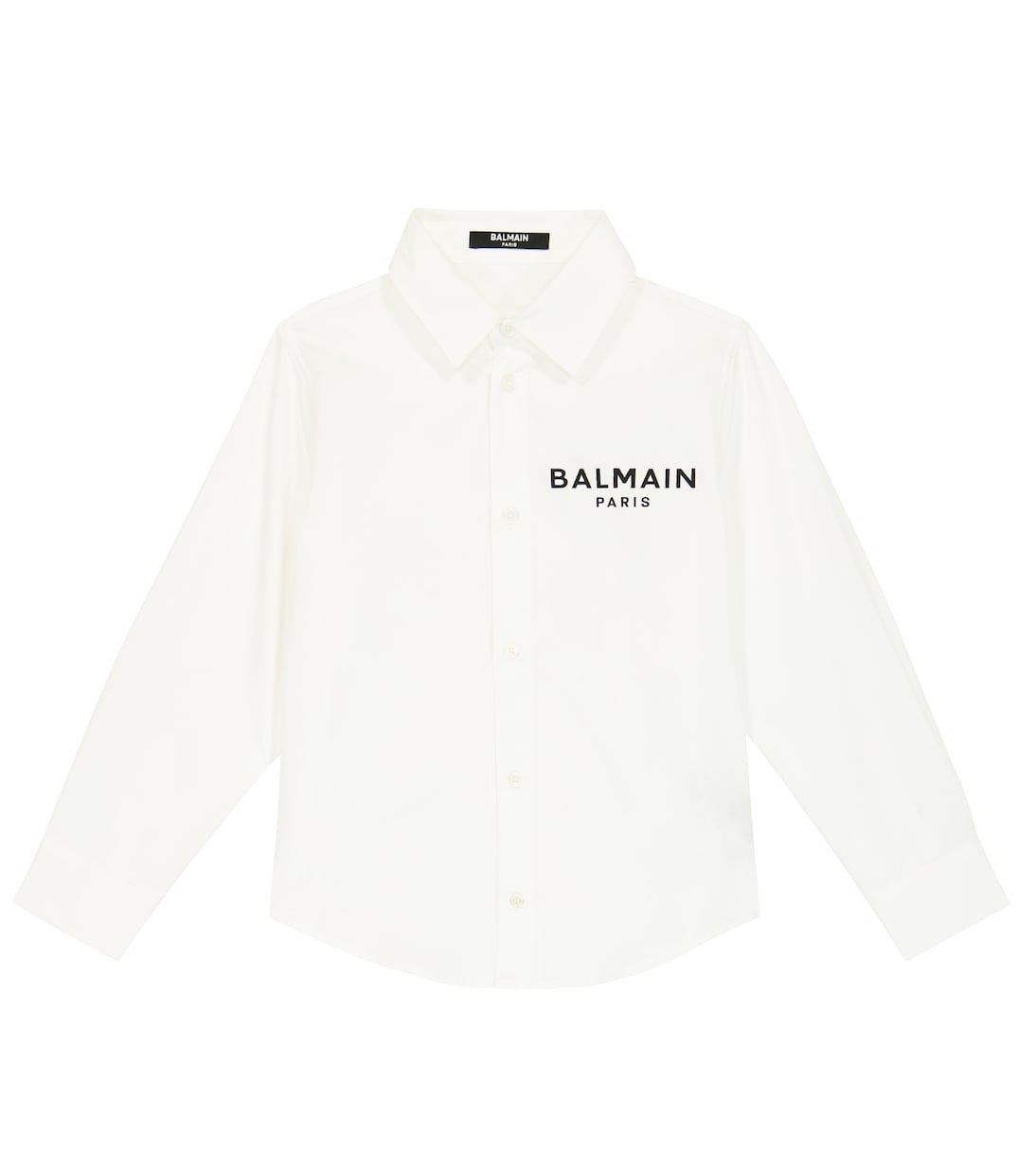 Camisa de algodón con logo | Balmain Kids