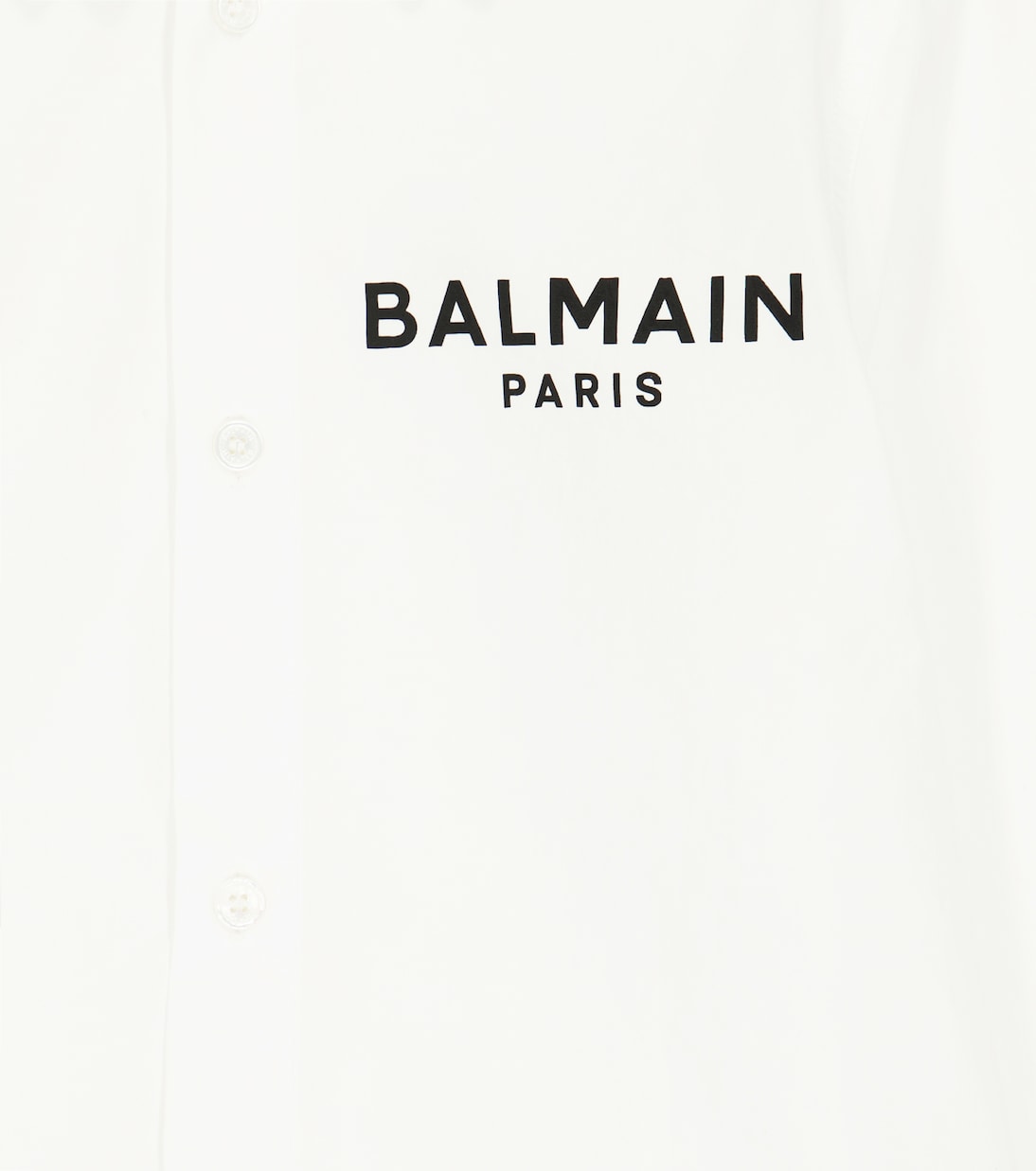 Camisa de algodón con logo | Balmain Kids
