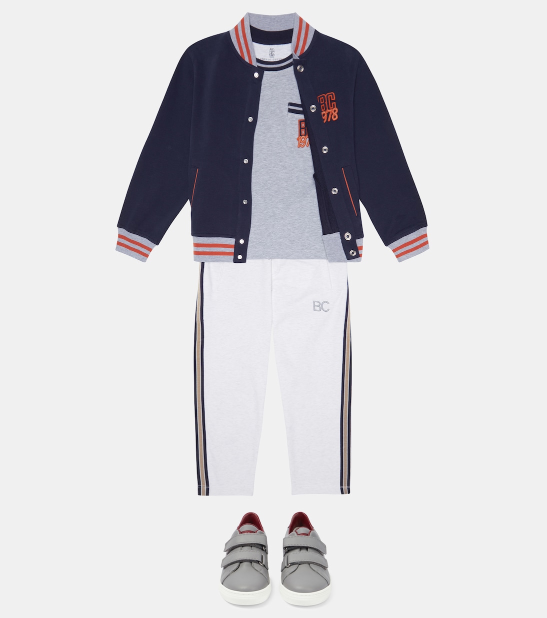 Baseballjacke aus Baumwolle | Brunello Cucinelli Kids