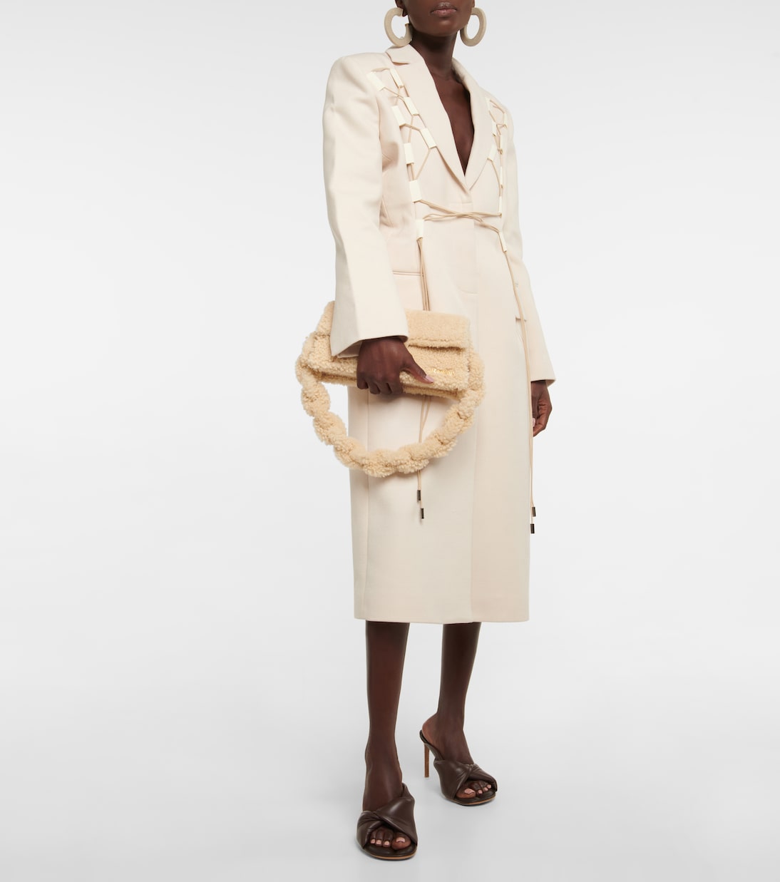 Borsa a spalla Le Bambidou in shearling | Jacquemus