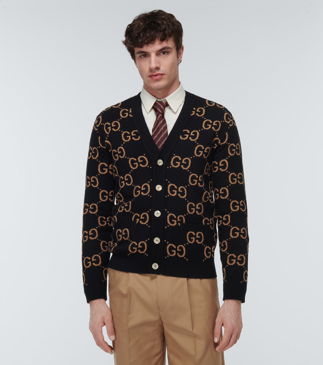 GG jacquard wool cardigan | Gucci