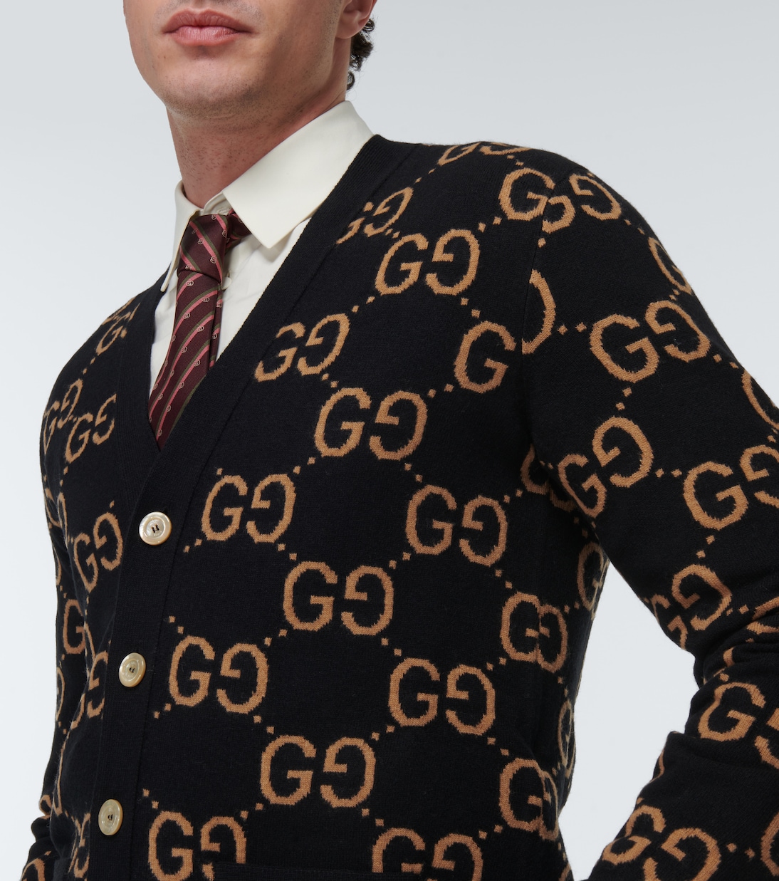 GG jacquard wool cardigan | Gucci