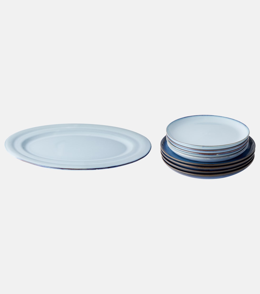 Set de 8 assiettes et 1 assiette de présentation Pure | Serax
