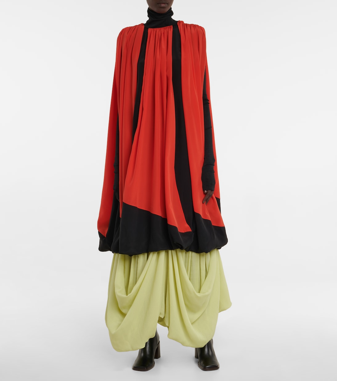 Olwen draped silk midi skirt | The Row