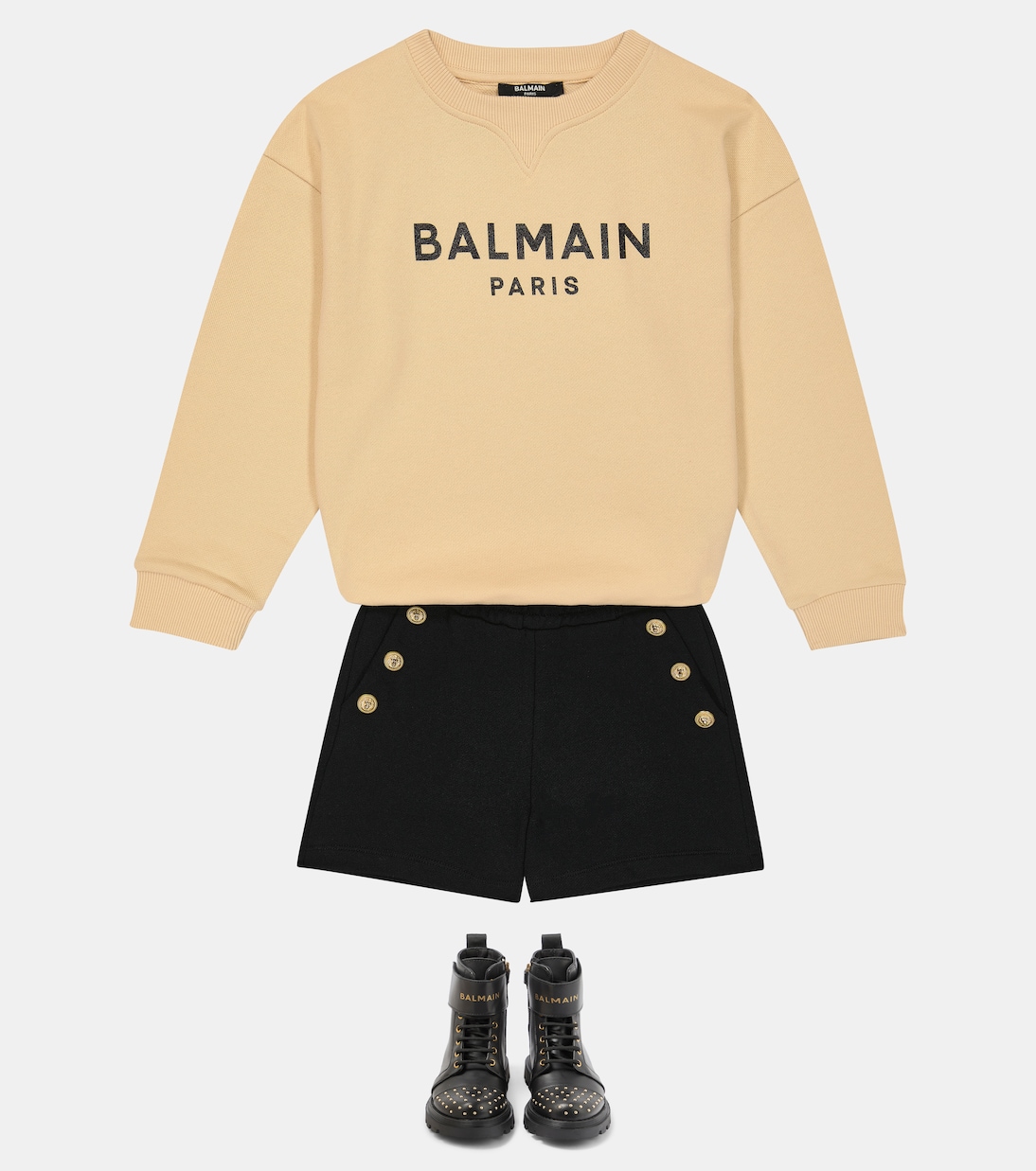 Sudadera en jersey de algodón con logo | Balmain Kids