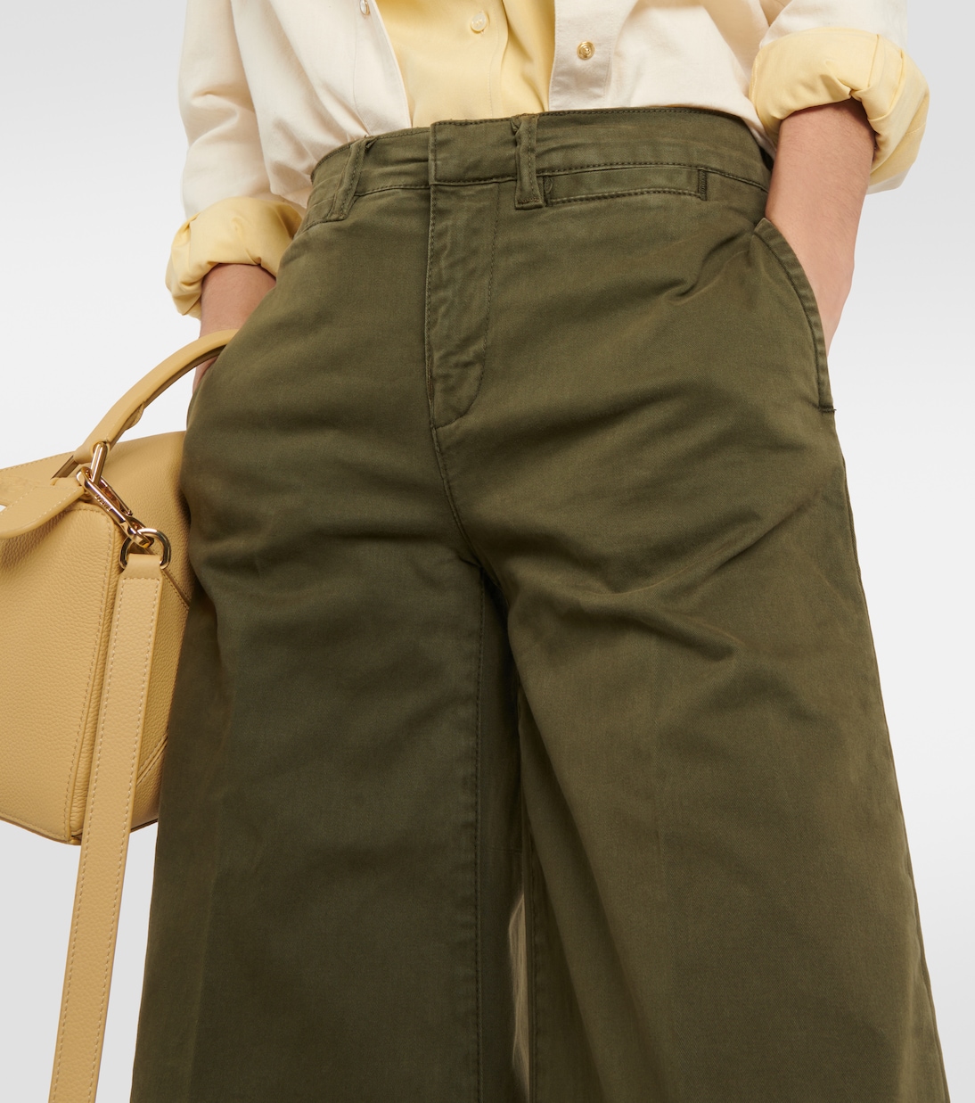 Le Tomboy cotton twill wide-leg pants | Frame