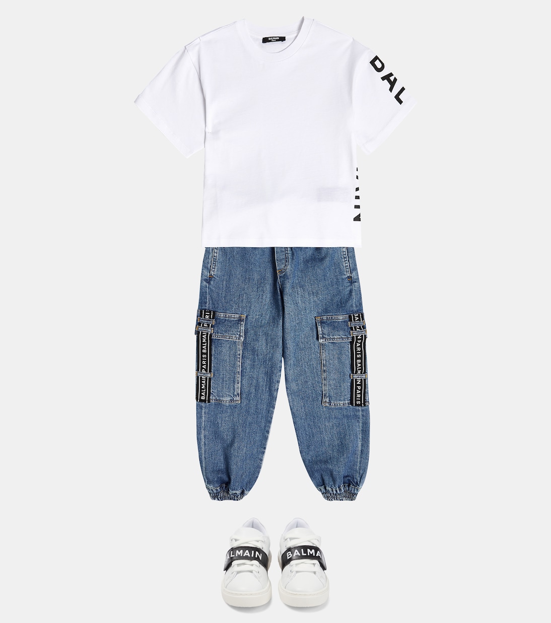 T-Shirt aus Baumwoll-Jersey | Balmain Kids
