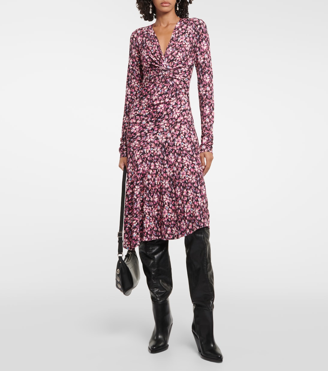 Abito midi Lania in jersey con stampa | Marant Etoile