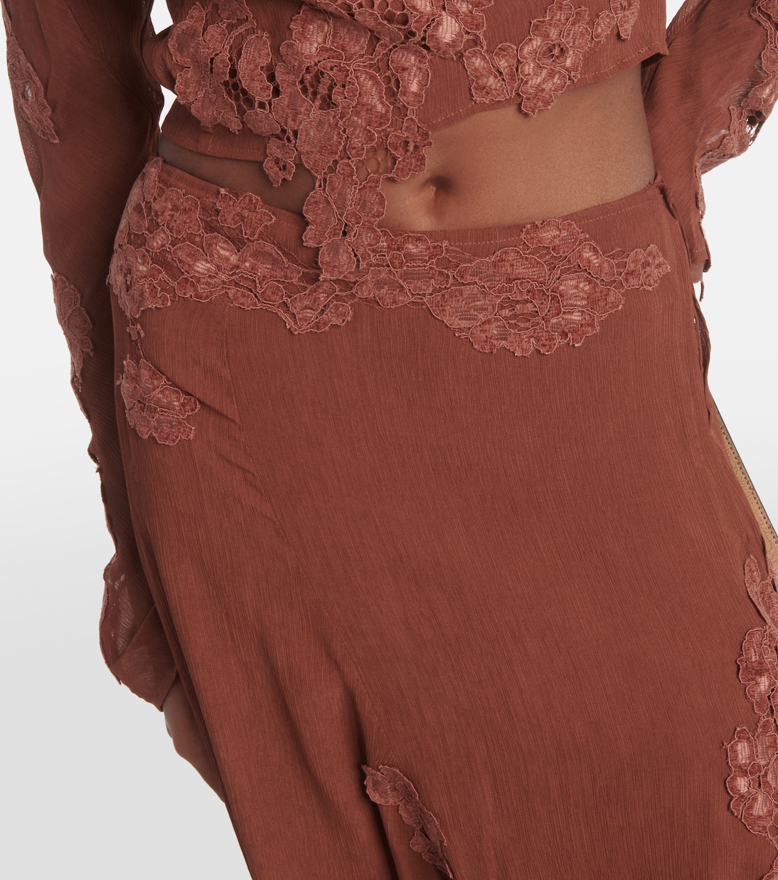 Gonna midi in crêpe e pizzo | Acne Studios