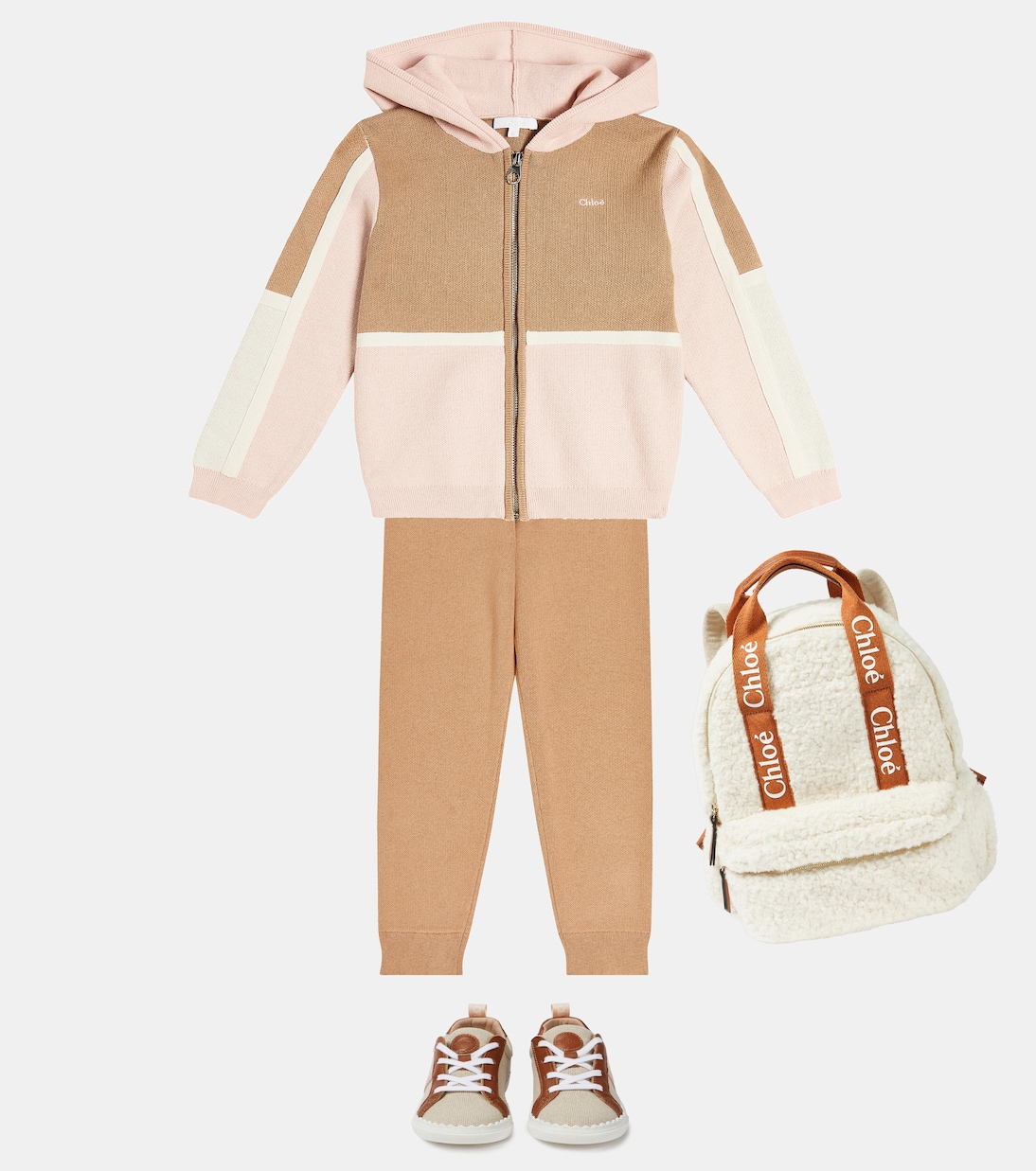 Pantalon de survêtement en coton et laine | Chloé Kids