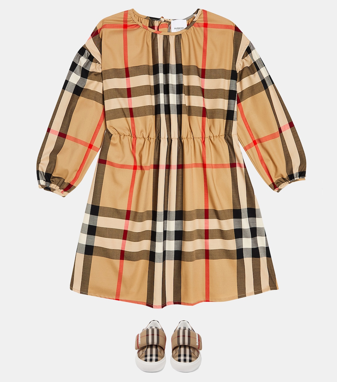 Robe Burberry Check en coton mélangé | Burberry Kids