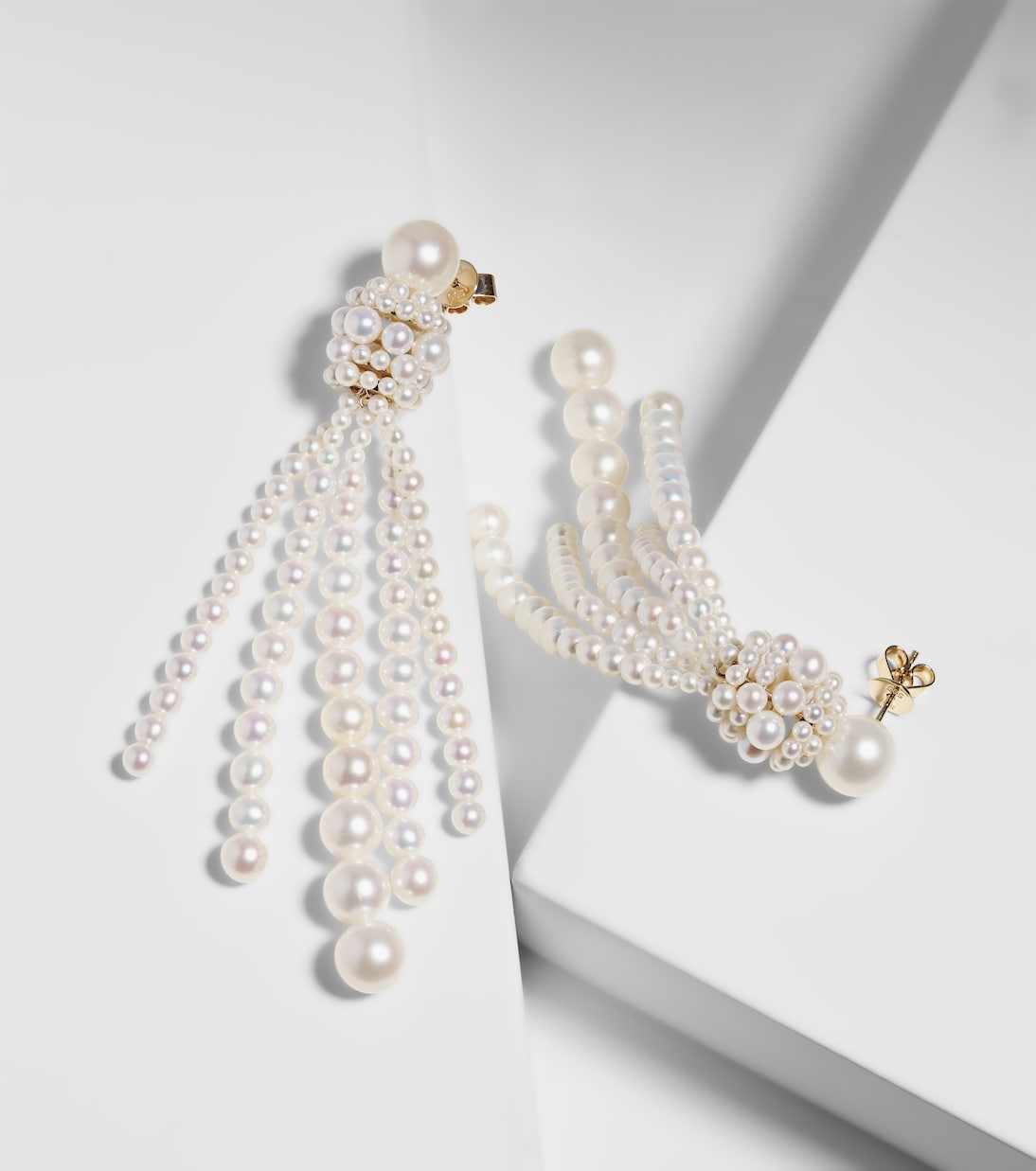 Boucles d'oreilles Colonna Grande en or 18 ct et perles d'eau douce | Sophie Bille Brahe